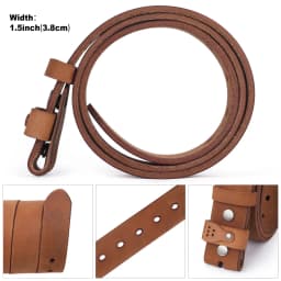 Retro 3.8cm Width Top Layer Cowhide Belt Without Buckle Comfortable Durable High-quality No Buckle Belt For Men Daily Use