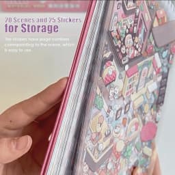 3D Sticker Scene Book,Include 20 Beautiful House Isometric 3D Space DIY Scene Stickers Book,Cute Art Stickers for Girls