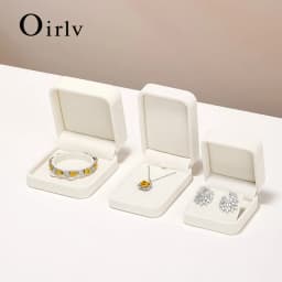 Oirlv Fashion Velvet Ring Box Classical Ring Bearer Case Jewelry Gift Box for Engagement,Proposal,Wedding Box Storage Case
