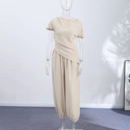 One Shoulder Women Dress Solid Color Waist Cinched Long Dress Sleeveless Backless Slim Fit Elegant Draped Stylish Party Wear