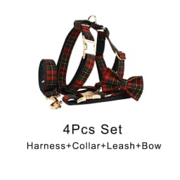 Luxury Collar Leash Dog Harness Custom Logo TS Accessories Dog Collar Leash Harness Set American Flag Dog Collar with Grid 16