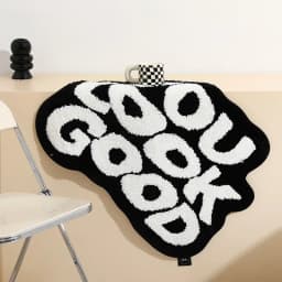 VIKAMA Non-standard Letter Carpet Soft Anti-slip Imitation Cashmere Foot Pad Home Decoration Bedside Rug Entrance Hall Doormat