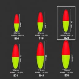 5packs/lot High Quality Seven star Fishing Float Bobber 2 Size Rig Float Beans 8 Colors Striking Beads With Hole A437
