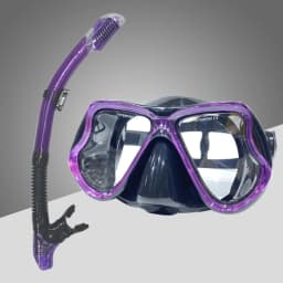 Diving Mask with Sports Camera Mount, Electroplated Tempered Glass, Silicone Strap, Safe and Comfortable Design