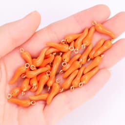 10Pcs 3D Pepper Enamel Alloy Pendant Cute Mini Red Chili Food Charm for Women's Bracelet Earrings DIY Jewelry Making Accessory