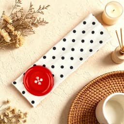 Dopamine Large Button Wave Dot Elasticity Headband Fashion INS Style Elastic Headband Sports Fitness Sweat-absorbent Hairband