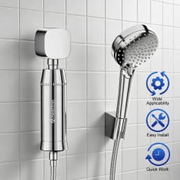 Wheelton SPA Bathing Remove Chlorine Water Filter Purifier Shower Filtration Soft Water Attach Extra 3 Cartridges