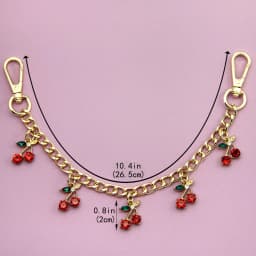 Alloy Cherry Flower Bag Pendant Versatile Design Bag Charms Hanging Chain Fashion Accessory