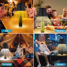 LED Table Lamp Wireless Wine Bottle Lamp USB Rechargeable Table Light Touch Control Dimming for Bar Club Cafe Atmosphere Decor