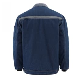 Men's Denim Workwear Cotton Jacket Winter Welding Flame Retardant Thickened Fleece Wear Resistant Cotton Coat