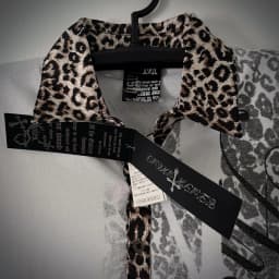 Y2k Retro Gradient Print Leopard Print Neck Polo Shirt Loose Short Top Street Hip Hop Harajuku Unisex Sports Short Sleeved Shirt