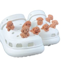 1/8PCS Summer Fashion Shoe Charms Set Accessories for Clogs Shoe Buckle Cute Teddy Dog DIY 3D Shoes Decorations for Bogg Bag