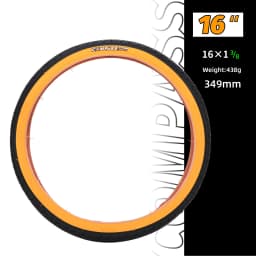 Folding Bicycle Tire 349 16" Bicycle Rubber Yellow Edge Tire 406/451 BMX 20 Inch Bicycle Tire