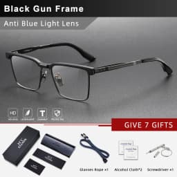 CLLOIO New Pure Titanium Anti Blue Light Reading Glasses Men Acetate Square Myopia Glasses Hyperopia Prescription Eyewear DTX137