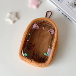 10cm Plush Doll Storage Bag Cartoon K-Pop Figure Hanging Pouch Doll Carrier Ita Bag Students Transparent PVC Backpack Pendants