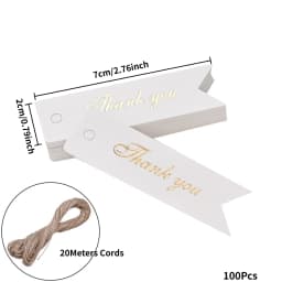 Kraft Paper Tags With Strings Handmade With Hang Garment Tags For Jewelry Crafts Price Candy/Gift/Cookies Display Label Card