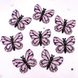 Resin Shiny Colorful Crystal Butterflies Flatback Rhinestone 1 Hole Appliques Ornaments 10pcs Home Figurines decor Crafts