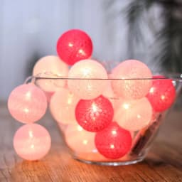 Battery Powered 4cm Cotton Ball Lighting String Wedding Party Birthday Proposal Home Staircase Room Decoration Accessories