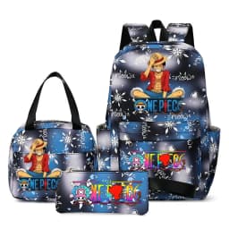 One Piece Backpacks Women Men Capacity School Bag Rucksack Printe Backbag Travel Daypack Male Backpack Mochila 3pcs