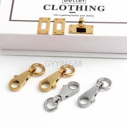 1/4/10Sets New Style Stainless Steel Metal Rectangle Eyelets Lock For Purse Handbags Bags Hanger Sole Plate Lock Accessories