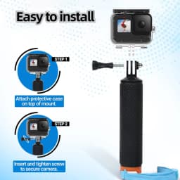 Floating Hand Grip Waterproof Handle Selfie Stick for GoPro Hero 13 12 11 10 9 8 7 5 Insta360 SJCAM AKASO DJI OSMO Action Camera