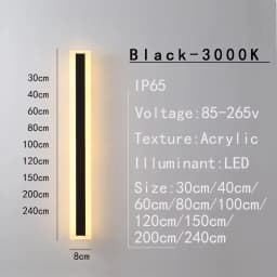 Waterproof, Wall, LED, Outdoor, IP65, Modern Style, Garden, Landscape Light, Villa, Light, Power Supply 85-265V, Adjustable