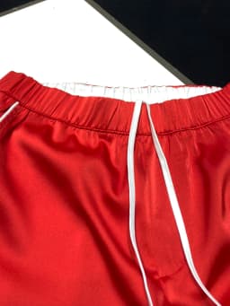 [YOZOU] Red Silk Satin Aesthetic Wide Pants Split Dance Elastic Waist Trousers Bottoms Slacks Korean Streetwear Rave Outfits