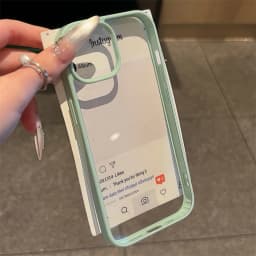Luxury Clear Candy Color Case For iPhone 16 15 14 13 12 11 Pro Max Plus Clear Acrylic Bumper Protection Cases Cover