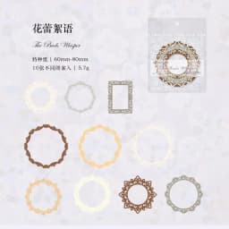 10Sheets Pattern Collage Border Scrapbook Handbook Lace Card Pack Flower Material Decoration Hollow Background 10*10CM
