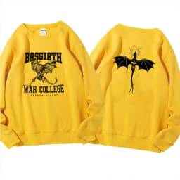 Vintage Fourth Wing Sweatshirt Dragon Rider 2 Side Print Basgiath War College Hoodie Empyrean Series Fantasy Bookish Sweatshirts
