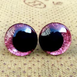 10pair 3D Glitter Trapezoidal Safety Eyes Amigurumi For Crochet Toys Plush Clear Crooked Pupils Eyes Big Size 16/18/20/22/25mm