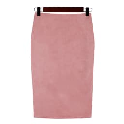 Autumn Winter High Waist Bodycon Vintage Suede Split Thick Stretchy Skirts Women Skirts Suede Solid Color Pencil Skirt Female