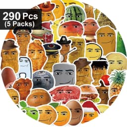 58pcs Robloxs Face -Winning Smile-Chicken Nugget Meme Series Cartoon Waterproof Decorative Water Cup Phone Case Stickers
