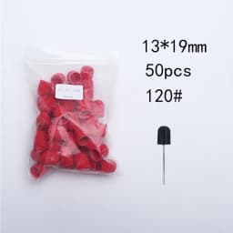 50PCS Green Nail Sanding Caps Bands With Rubber Drill Polishing Nail Art Rotating Remove Burrs Manicure Pedicure Accessory Tool
