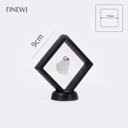 3D Floating Picture Frame Jewelry Display Shadow Box Stand Rack Coin Ring Pendant Holder Protection Gems Stone Presentation Case