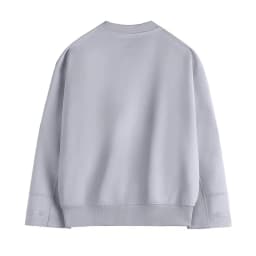 Maden Women's Loose Pullover Sweatshirt Women Air Layer Fabric Drop Shoulder Casual Long sleeve Top Light Gray for Autumn