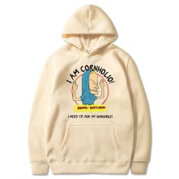 I Am Cornholio Hoodie Beavis and Butt Head Sweatshirt I Need T P for My Bunghole Hoodies Beavis Scary Art Gift Men Clothes Tops