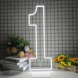 Extra-Large LED Neon Numbers Sign 76cm/100cm Stand up & Wall Mounted for Birthday Wedding Celebration Party Decor