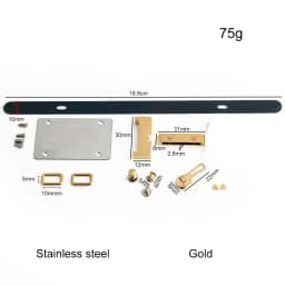 1/4/10Sets New Style Stainless Steel Metal Rectangle Eyelets Lock For Purse Handbags Bags Hanger Sole Plate Lock Accessories