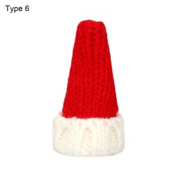 Lovely Doll Scarf Hat Mini Christmas Cap Knitted Scarves Handmade Material Miniature Clothes Xmas Ornament Dollhouse Accessories
