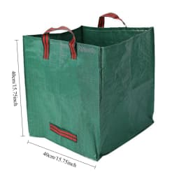 60/125L Heavy Duty Garden Storage Bag, Puncture-Resistant Reusable Lawn Leaf Collection Bag with Reinforced Handles, Leaf Bag
