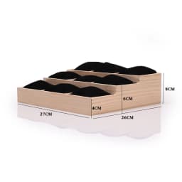 Solid Wood Three-Tiered Tray Bracelet Watch Necklace Pearl Bracelet Pillow Tray Jewelry Storage Rack
