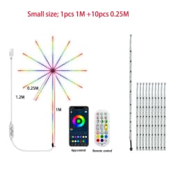 SCKDAY Smart Firework LED Strip Festoon Lights RGBIC Music Sync Indoor Self-Adhesive Fairy Lights for Christmas Party Room Decor