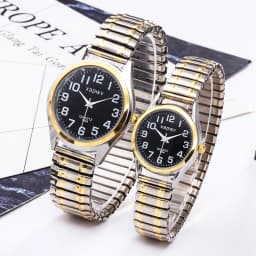 Large Dial Watch Men's Simple Women's Quartz Watch Fashion Casual Arabic Numeral Couple Watch Pair of Men and Women