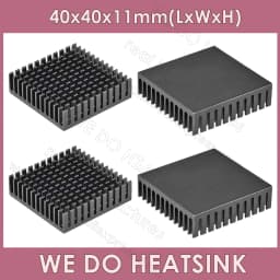 WE DO HEATSINK 40x40x11mm Without or With Thermal Pad 3D Printer Parts Black Aluminum Heatsink for Nema17 42 Stepper Motor