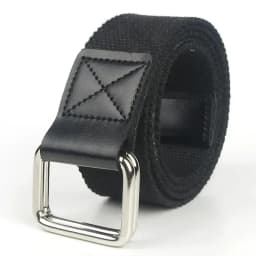 UNISEX Trend Double Loop Buckle Belt Canvas with Cargo Outdoor Sports Jeans Suit Pants Nylon Solid Belts for Men and Women
