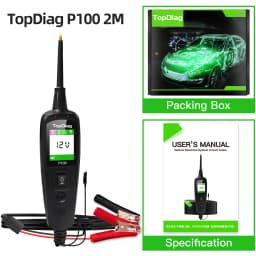 Topdiag P200 9V-30V P100-2M 12&24V Power Probe Automotive Electric Circuit Tester Relay Injector Activating Car Diagnostic Tool