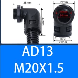 Corrugated Pipe Turning Joint Electric Box Waterproof Protection Cable Plastic Fixed Head AD13 AD15.8 AD18.5 AD21.2 AD25 L Type
