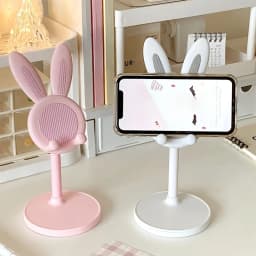 Cartoon Little Rabbit Desktop Mobile Phone Stand Tablet Computer Holder Adjustable Telescopic Lift Student Lazy Person Bracket