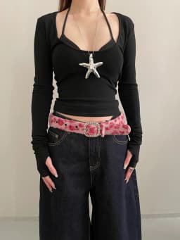 Leopard Print Diamond Studded Faux Fur Belt For Women Versatile Hot Girl Belt With Jeans Belt Decoration